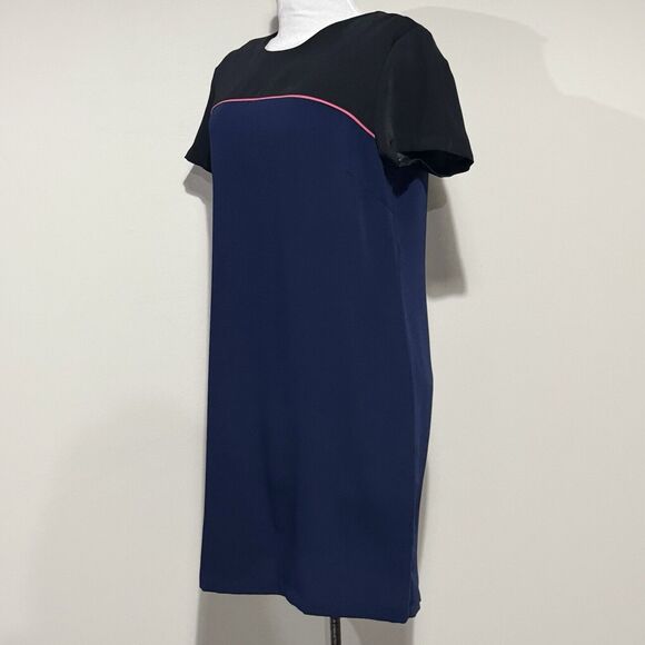 Cynthia Rowley Shift Dress Womens Size 6 Above Knee Mini Short Sleeve Colorblock - Picture 4 of 12